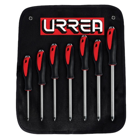 Urrea Striking Bimaterial Screwdriver Set of 6 Pc (Phillips type). 9100GB